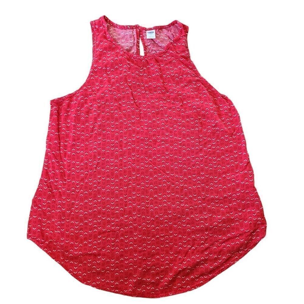 Old Navy kids medium sleeveless red summer casual blouse floral